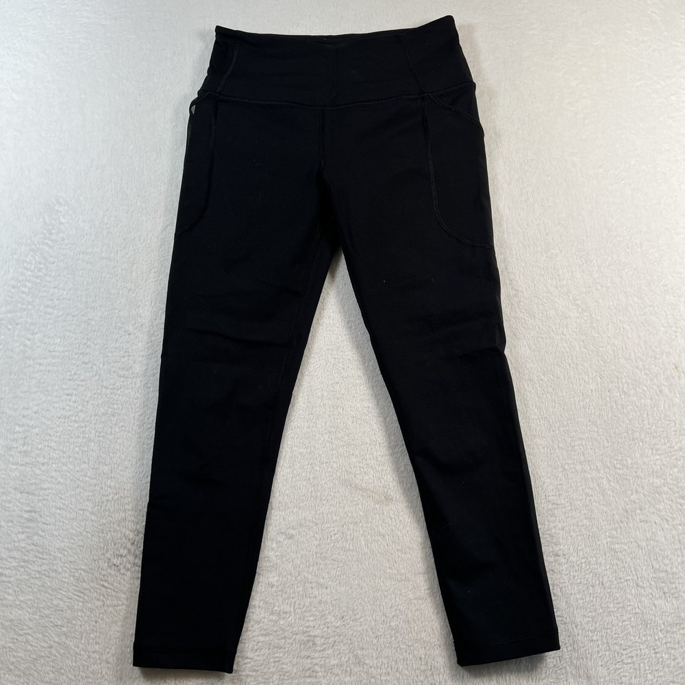Victoria Sport Leggings Womens XS Black High Rise Ankle Pockets Athletic Yoga